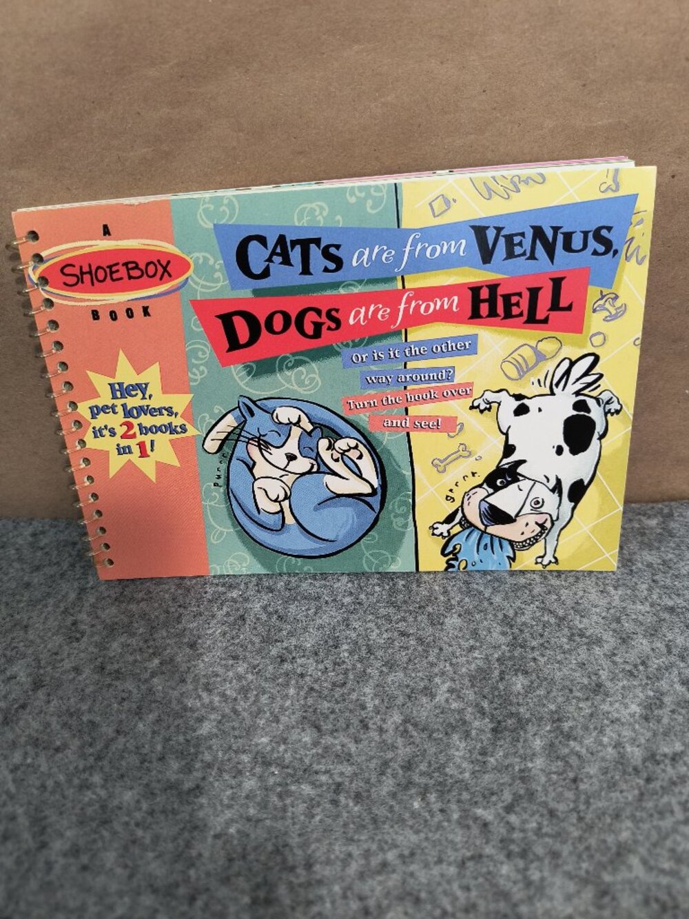 Vintage Dogs Are From Venus Cats Are From Hell Shoebox Humor Book